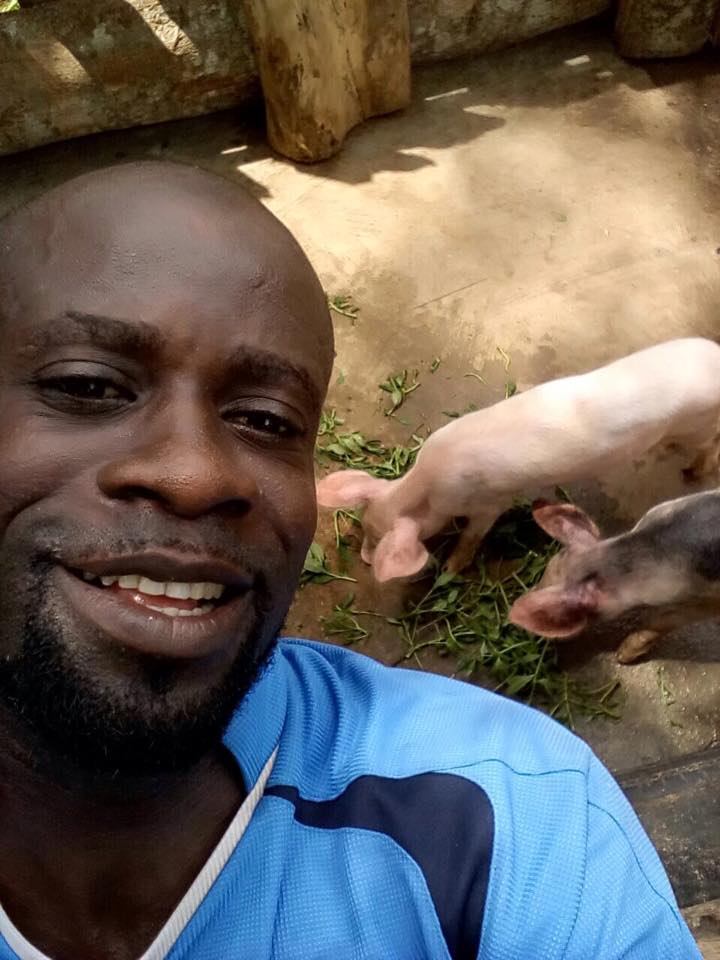 Ransford, at farming place with some animals Ransford, at farming place with some animals